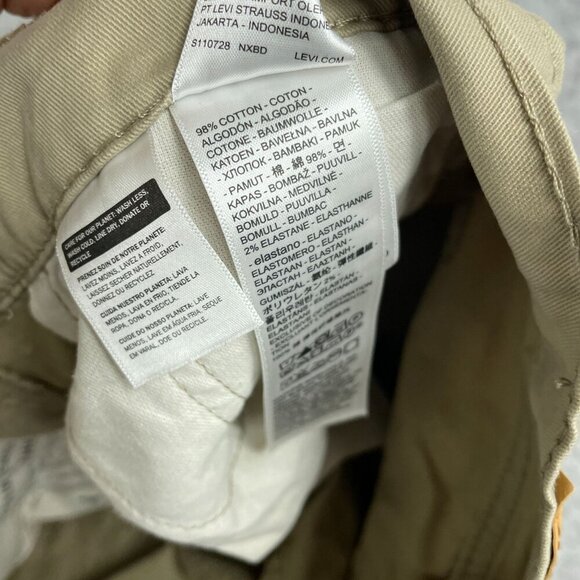 NWOT Levis 514 Men's W34 L32 Straight Fit Jeans 98% Cotton Blend Beige - Picture 5 of 7